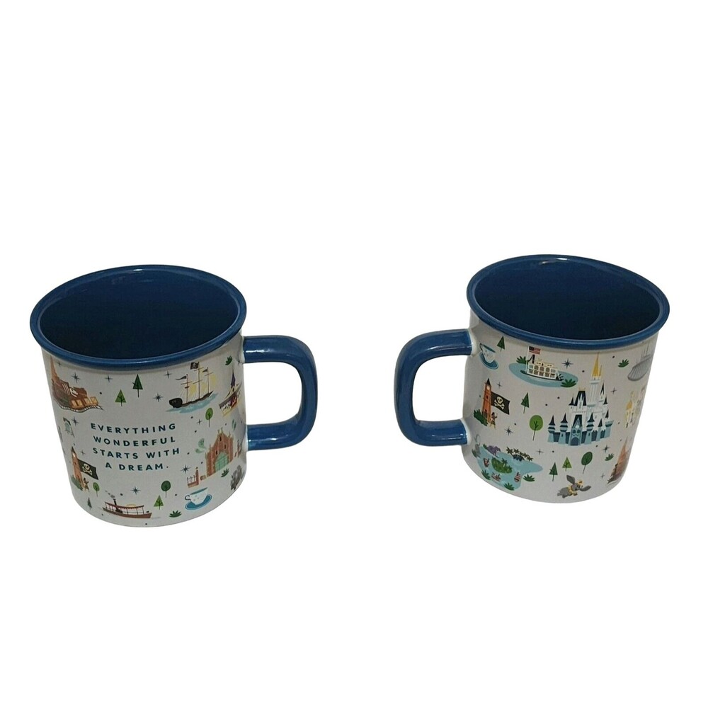 Hallmark Disney World 50th Anniversary Set 2 Mugs Everything Starts with a Dream